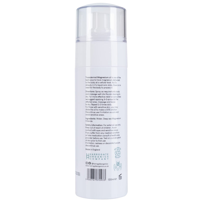 Harrogate Organics Natural Repair Magnesium Spray, Ultra Pure Magnesium for Sleep, Sore Muscle Repair and Restless Legs Easy to use with no Smell or Grease on Your Skin.150ml - NewNest Australia