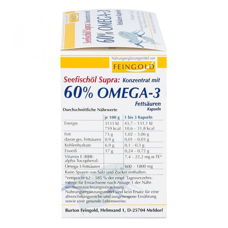 SEA FISH OIL Supra with 60% omega-3 fatty acids soft 100 pcs - NewNest Australia