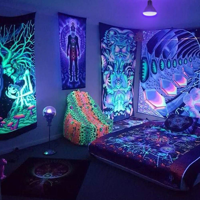 LED UV Black Light Bulbs 15W(100w Equivalent) BR30 E26 Medium Base, UVA Level, 385-410nm, Glow-in-The-Dark UV Blacklight for Body Paints, Fluorescent Posters, Wedding Party(2 Pack) - NewNest Australia