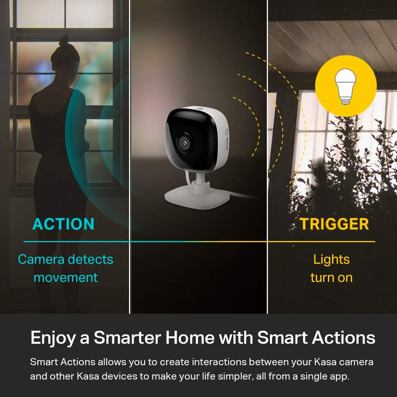 Kasa Indoor Smart Home Camera by TP-Link, 1080p HD Security Camera wireless 2.4GHz with Night Vision, Motion Detection for Baby Monitor, Cloud & SD Card Storage, Works with Alexa & Google Home (EC60) New version w/SD Slot - NewNest Australia