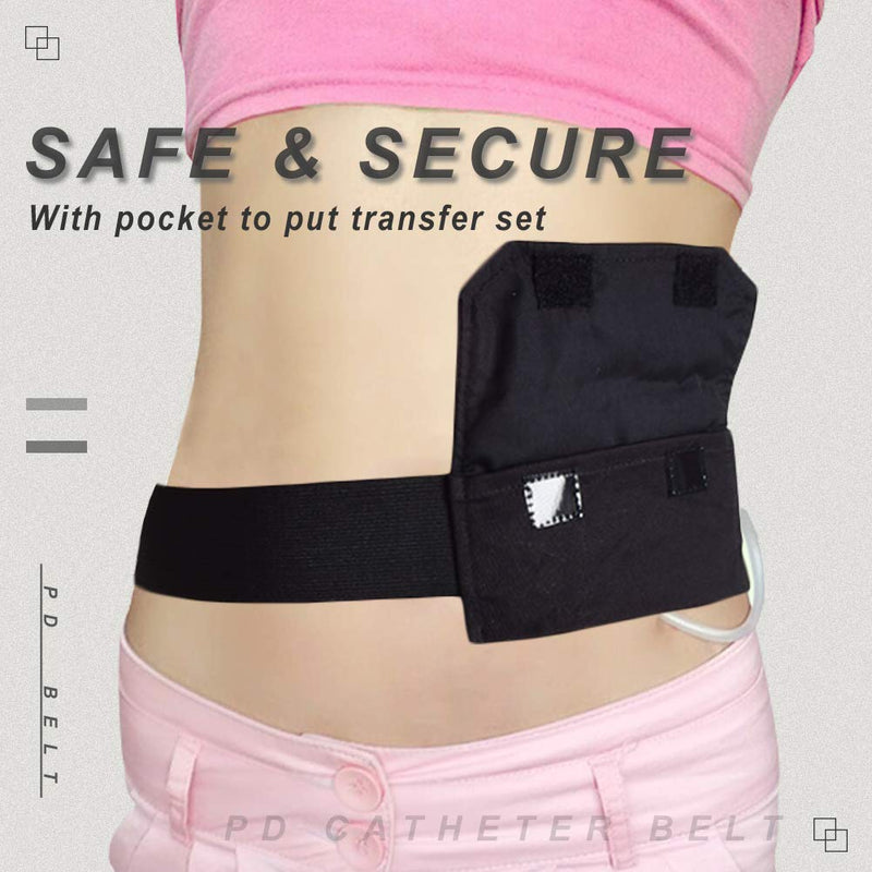 G-Tube Belt Feeding Tube Peg PD Cotton Covers Peritoneal Dialysis Catheter Supplies Abdominal Holder Accessories Adjustable for Secure Gastrostomy Line Women Men Black Medium(27-39 inch) Medium (Pack of 1) - NewNest Australia