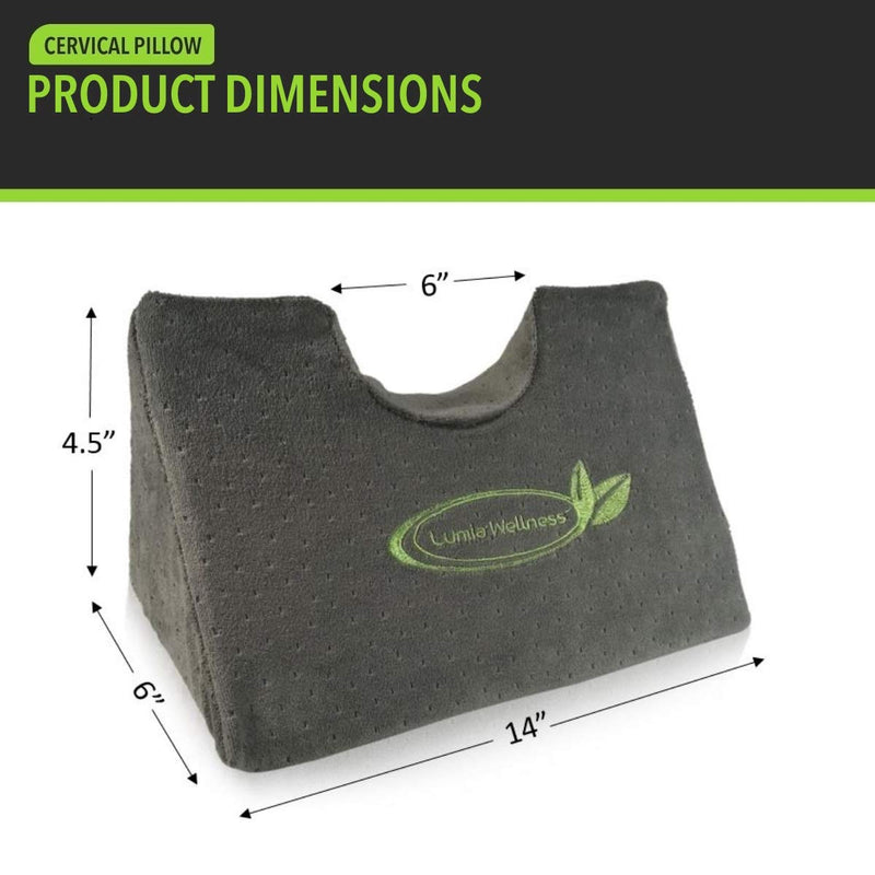Lumia Wellness Cervical Traction Wedge Pillow - Neck and Shoulder Relaxer - Gentle Spinal Correction - Head Posture, Migraine, Headache, Occipital Release - NewNest Australia
