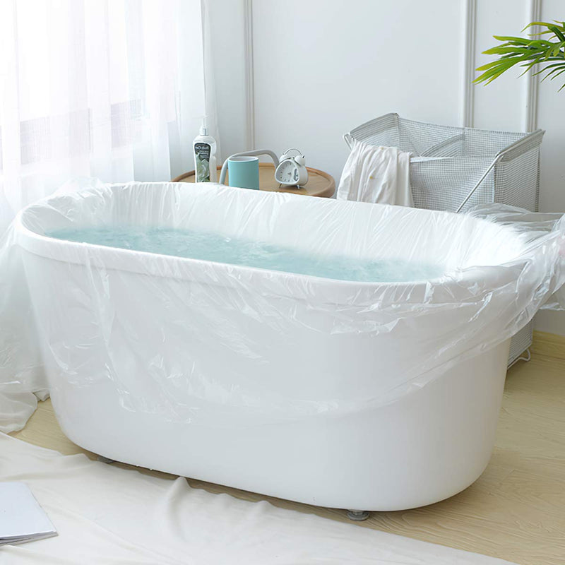 AGPTEK 12 Pack Disposable Bathtub Cover Liner, Large Bathtub Liner Plastic Bag for Salon, Household and Hotel Bath Tubs (102 x47 Inch) - NewNest Australia