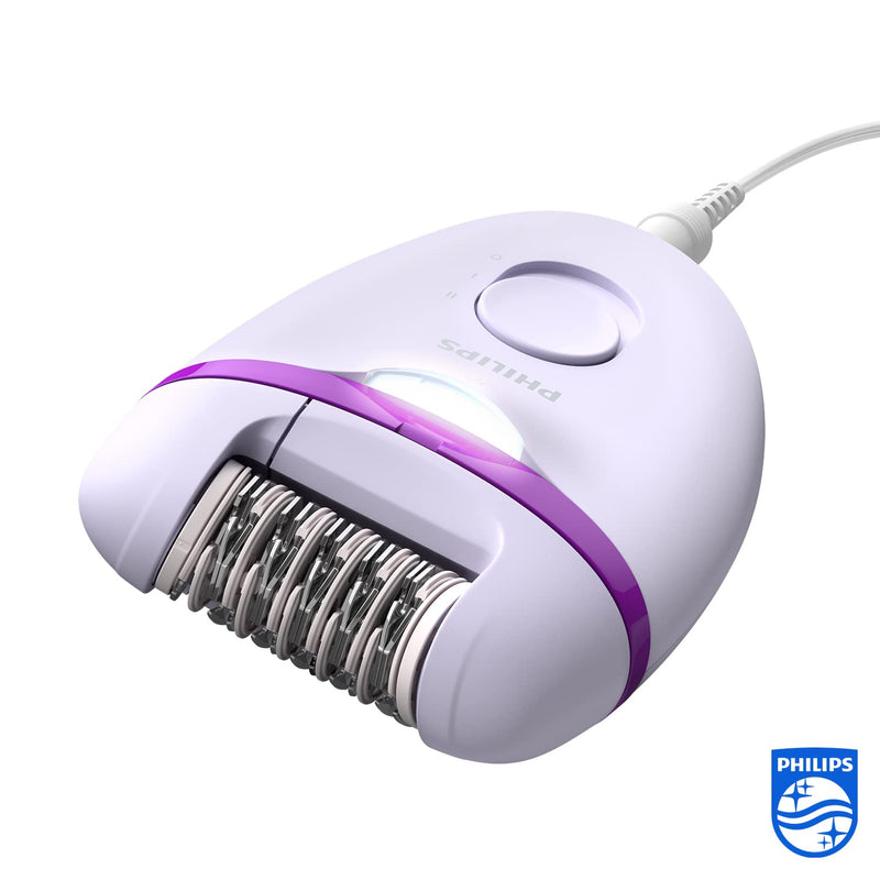 Philips Satinelle Essential Compact corded epilator with four accessories (model BRE275/30) - NewNest Australia