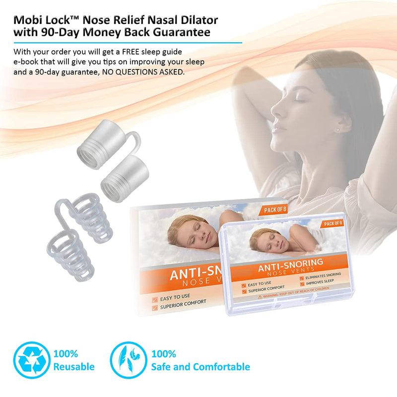 Premium Nose Relief Nasal Dilator - (Pack of 12 Large Size) Soft Silicone Vents - A Simple Solution for Sleeper - Perfect for Nasal Breathers by Mobi Lock Beauty - NewNest Australia