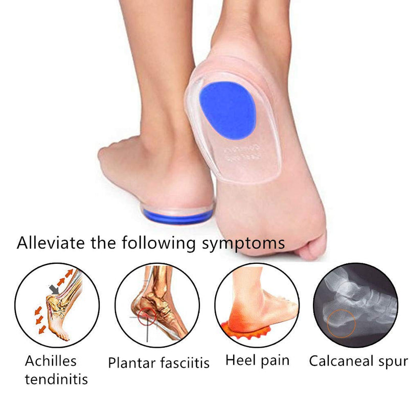 siismi 3 pairs of gel insoles, heel support, Achilles tendon heel, heel cup support pads for plantar fasciitis (women). - NewNest Australia