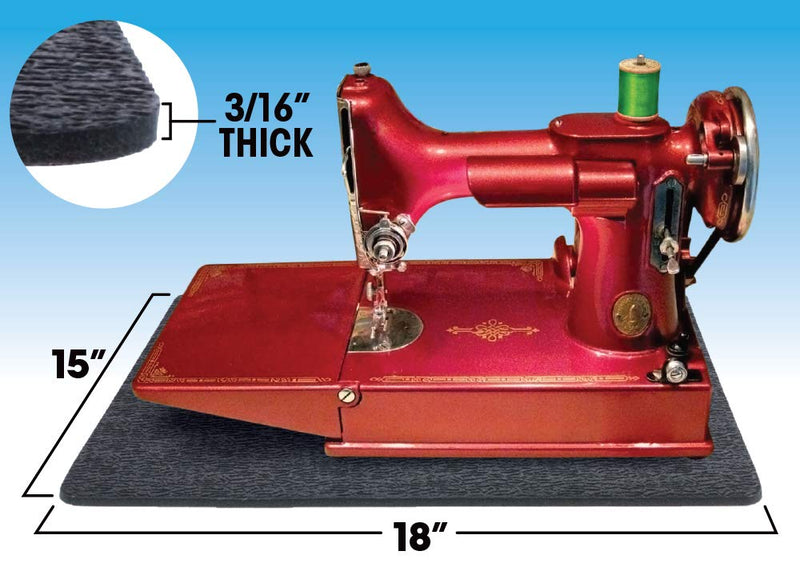 Cottage Mills Stay-in-Place Machine Mats - 2 Piece Set - 11" x 14" & 15" x 18" - Sewing Machine and Serger Mats - Calms Vibration and Dampens Noise. Made in USA. 2 pc Set - 11" x 14" & 15" x 18" - NewNest Australia