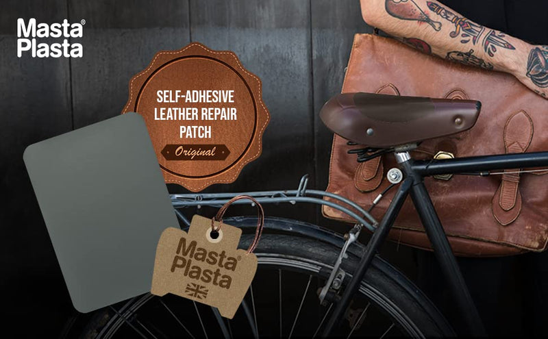 Extra Large MastaPlasta Instant Self-Adhesive Leather Repair Patch Black 11 x 8 in (28 x 20 cm). Easy Repair for Upholstery, Car Seats, Bags, Sofas and More A Black Leather - NewNest Australia