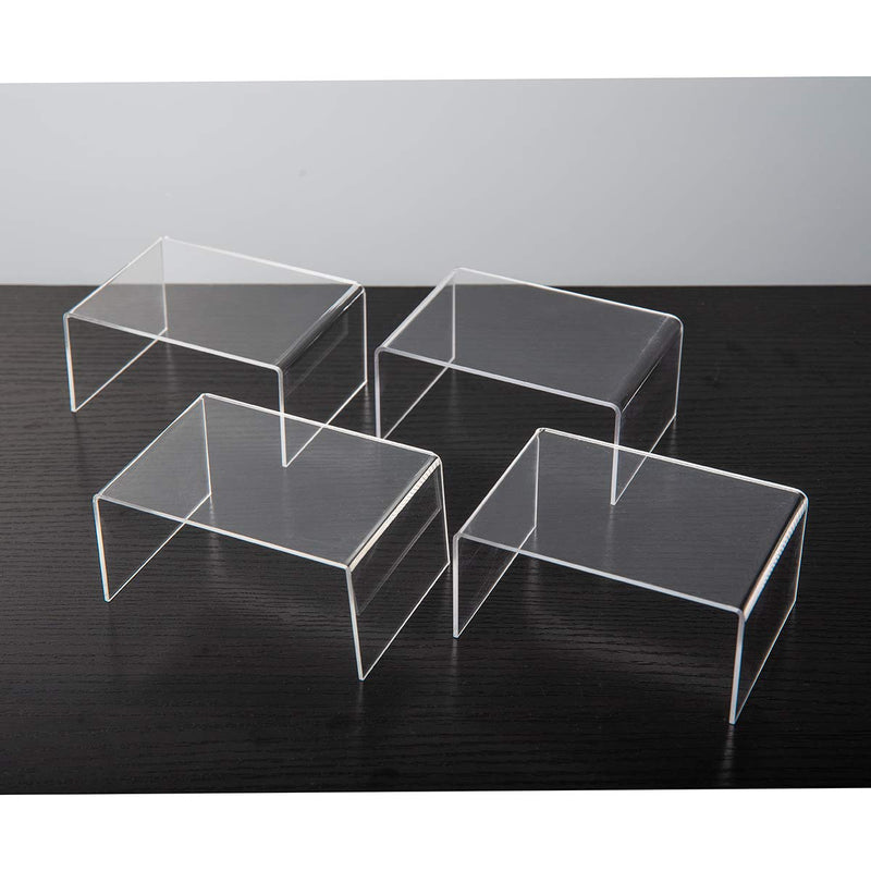 NewNest Australia - BYCY Clear Acrylic Riser lot of 10 for Shoes, Jewels, Cupcakes, Tea Sets, Small Toys and Cosmetics 