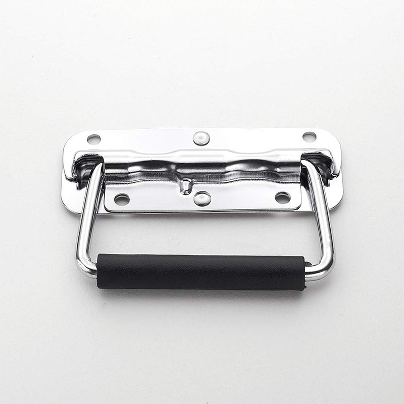 MroMax 110mmx40mm Iron Chrome Plated Toolbox Case Chest Ring Pull Handle Silver Tone - NewNest Australia