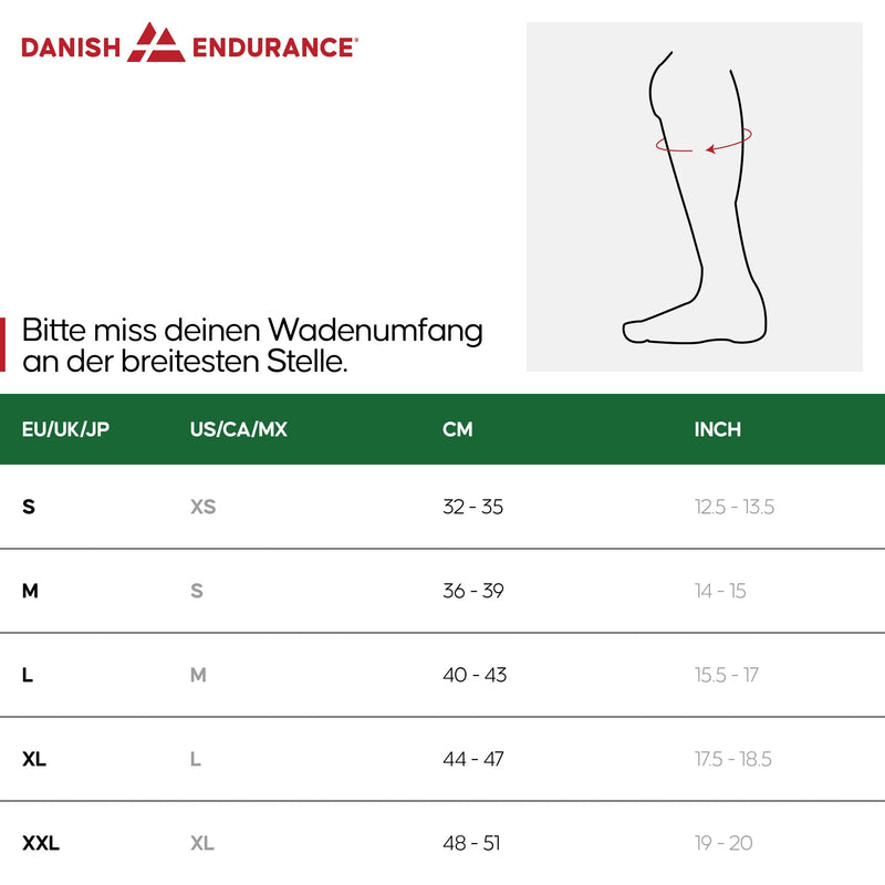 Danish Endurance Calf Compression Stockings Without Foot Calf Support Leg Warmers Calf Sleeves For Men & Women Recreation Sports Relief From Calf Pain, Varicose Veins, Shin Splints - NewNest Australia