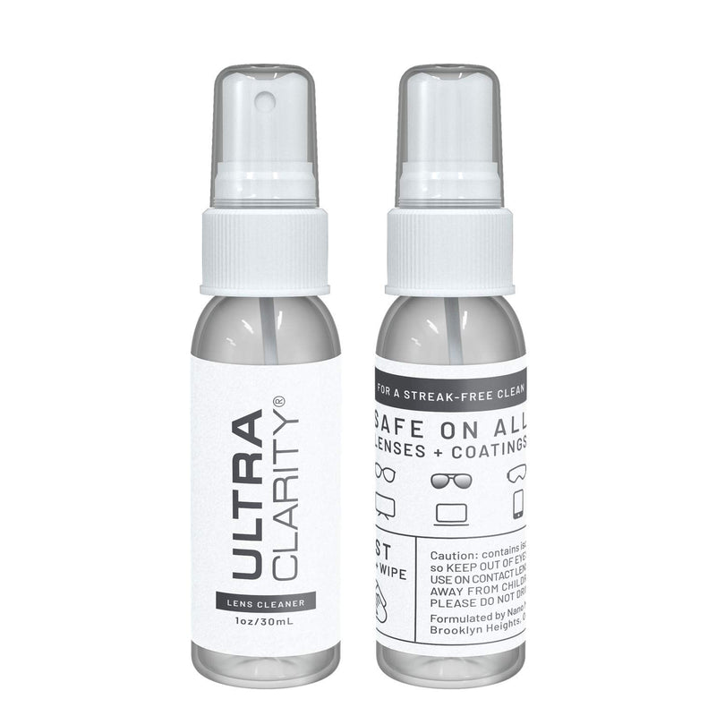 ULTRA CLARITY Eyeglass Lens Cleaning Spray 7oz Value Pack, 1oz Spray, 6oz Refill, & Microfiber Cloth, Glasses, Phone & Electronic Screens, Ideal Even on Coated Surfaces, Professional Grade 7oz Kit - NewNest Australia