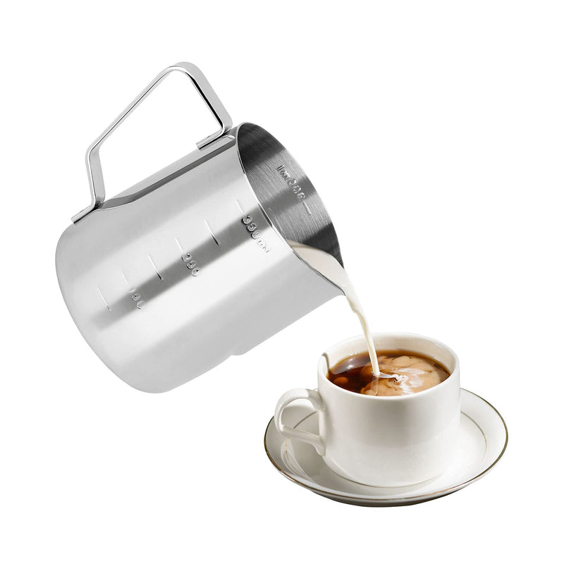 Trintion Milk Jug 350ml Stainless Steel Milk Pitcher Milk Frothing Jug Measuring Pitcher for Making Coffee Milk and Latte Art - NewNest Australia