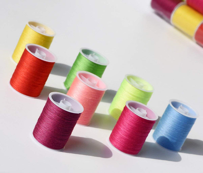42 Color (2300Y) Sewing Thread Kit High Strength Thread Rainbow Color for Manual Embroidery or Sewing Machine Sewing kit Embroidery Free 30 Quality Golden Tail Needles - NewNest Australia