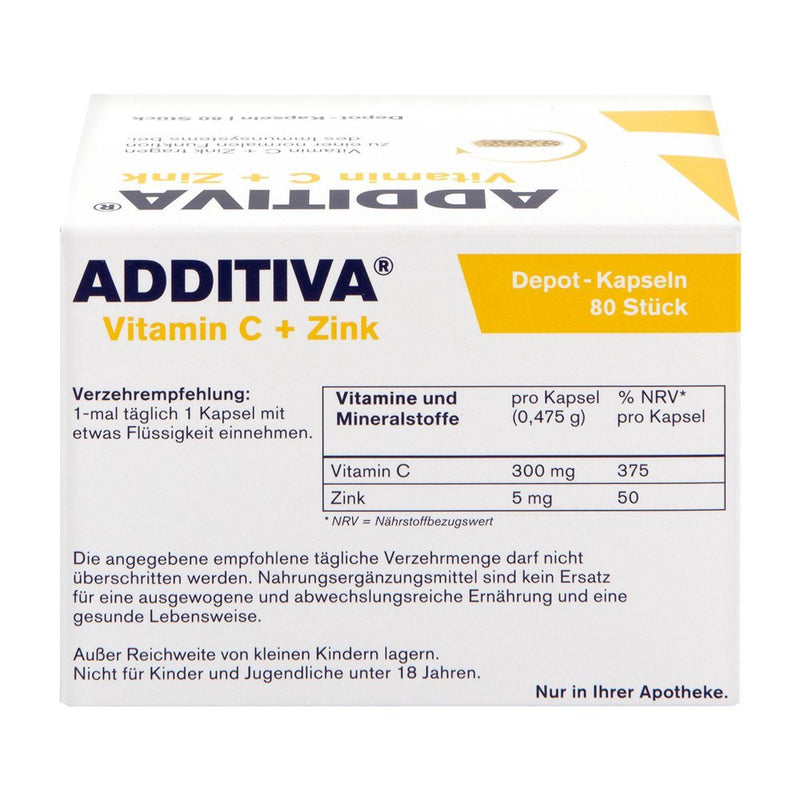 Dr.B.Scheffler Nachf. GmbH and Co. KG Additiva Vitamin C + Zinc Depot 80 capsules - NewNest Australia
