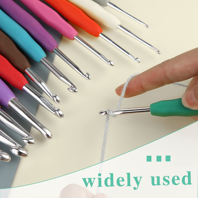 72 Pcs Crochet Hooks Set, Crochet Hooks Kit Plus Large Eye Blunt Needles Ergonomic Yarn Knitting Needles Marking Clips Tools Set with Crochet Needle Accessories - NewNest Australia