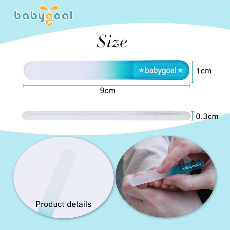 Newborn Baby Nail File 3 Pack with a Pouch, Genuine Czech Float Glass, Perfect Baby Shower Gift for Newborns, Toddlers, Infant, Babies & Young Children by Babygoal 3NF01 3nf01-us - NewNest Australia