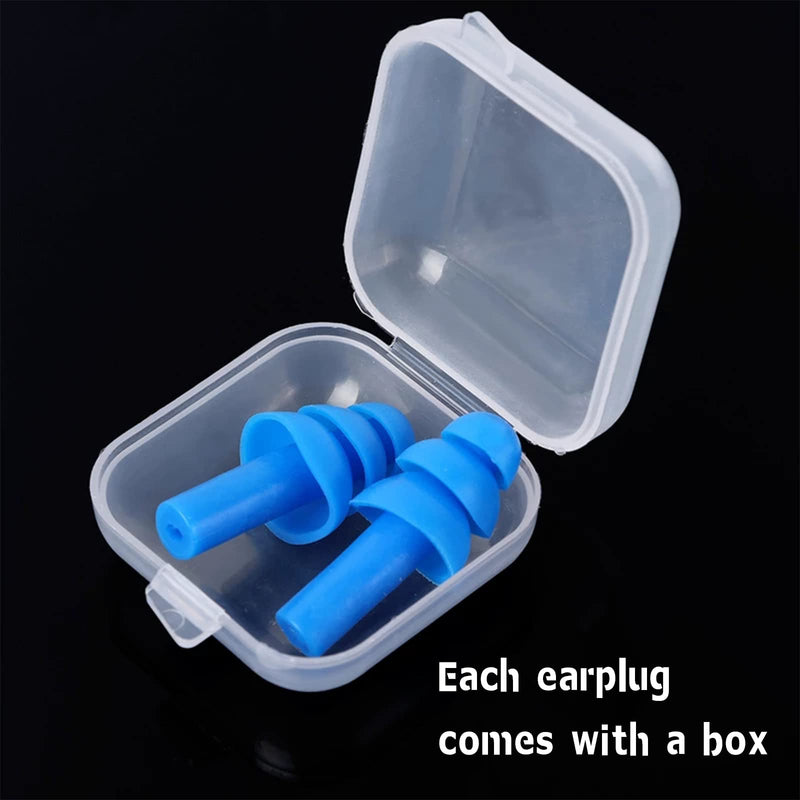 14 pairs of silicone ear plugs, sleeping ear plugs, hearing protection ear plugs set, ear plugs with storage box, ear plugs with cord, reusable - NewNest Australia