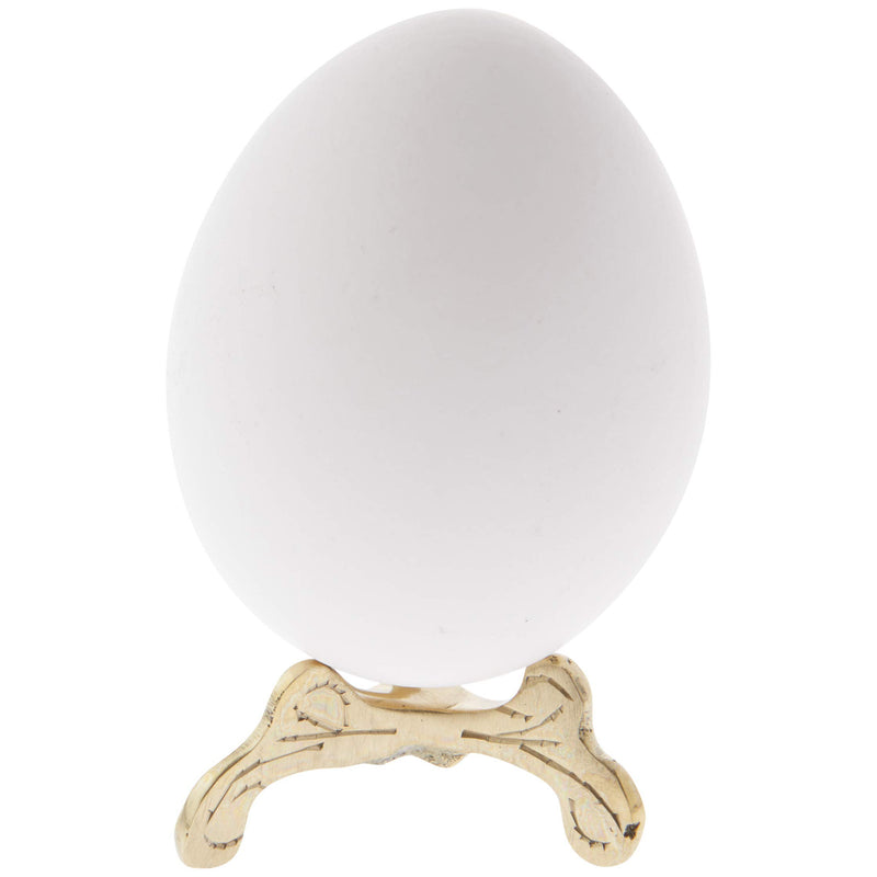 NewNest Australia - Bard's Brass Egg Stand/Holder, Small Scroll Leg, 0.625" Diameter (Fits Hen Sized Eggs) 1 