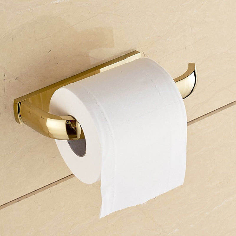 Leyden Gold Toliet Paper Holder, Brass Paper Towel Holder Storage for Bathroom Wall Mounted Tissue Roll Holder Toilet paper holder - NewNest Australia