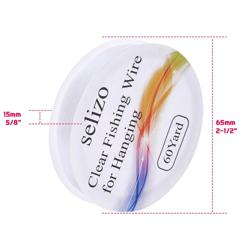 Fishing Wire, Selizo 3Pcs Clear Fishing Line Jewelry String Invisible Nylon Thread for Hanging Decorations, Beading and Crafts (3 Sizes, 60 Yards per Roll) - NewNest Australia