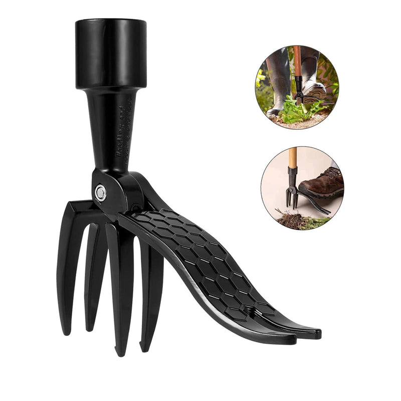 Deashun Stand Up Weeder Manual Weed Remover Weed Puller Tool with Foot Plate for Removing Weeds -Black Aluminum Lever Head Weed Puller Garden Weeder Root Remover Tool - NewNest Australia