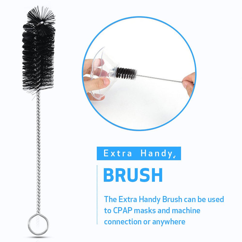 CPAP Tube Cleaning Brush – 7ft Flexible Stainless CPAP Mask and Tube Cleaning Brush and Handy 7.28in Mask Brush for Standard 22mm Diameter Tube – 2pcs - NewNest Australia