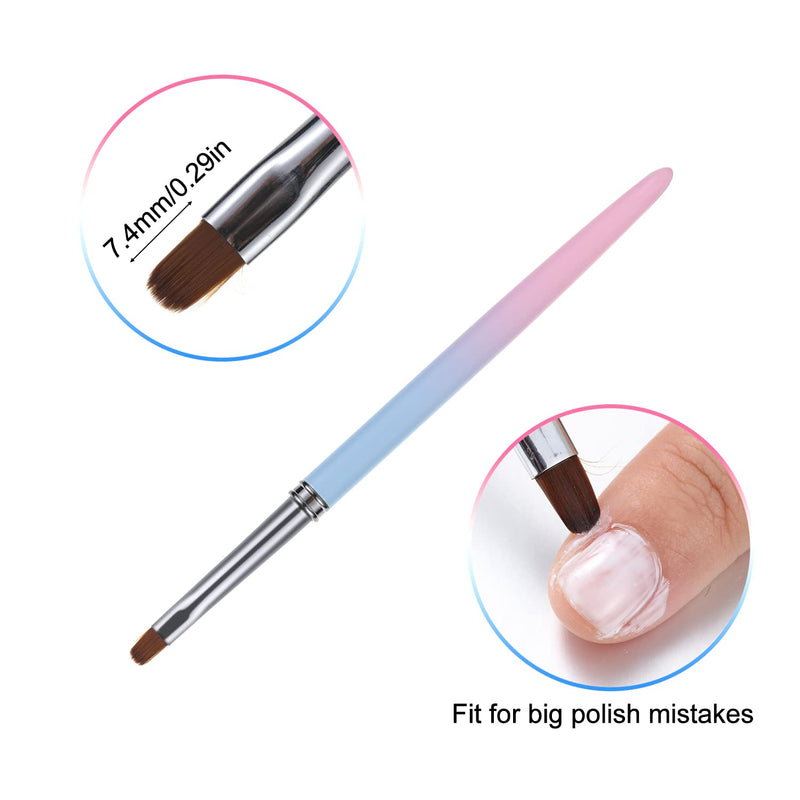 gootrades Nail Art Clean Up Brushes,Nail Brushes for Cleaning Polish Mistakes on the Cuticles, Acetone Resistant Nail Brush, Fingernail Cleaning Brushes for Nail Art and Designs (2 Pcs Round&Angled) - NewNest Australia