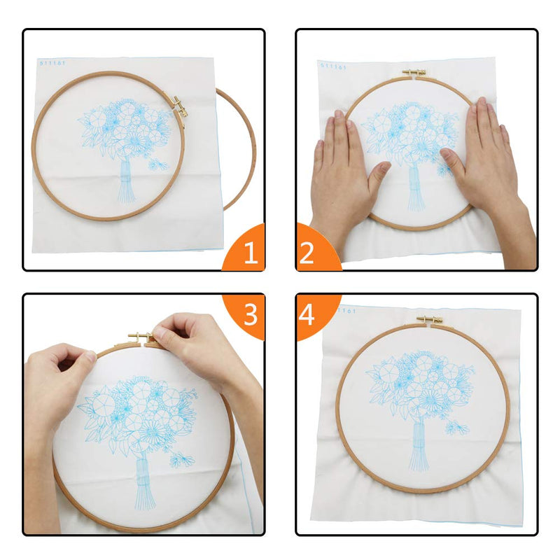 2 Pack 5 Inch Wood Embroidery Hoop, Guofa Embroidery Hoop Ring Circle Cross Stitch Hoops Set Embroidery Kits for Art Craft Sewing and Hanging 2PCS Wood Hoop (5 inch) - NewNest Australia