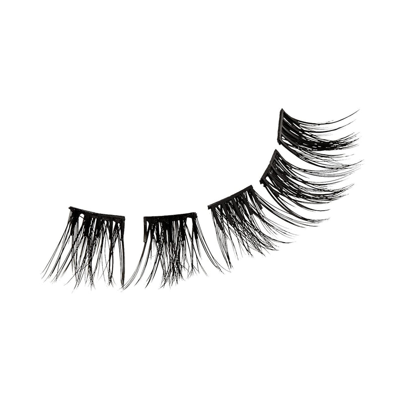 KISS imPRESS Press-On Falsies Eyelash Clusters Kit, Spiky, Black, Fuss Free, Invisible Band, Natural, 24 Hours, No Damage, No Sticky Residue, Gorgeous, Flawless, Quick & Easy | 20 Clusters - NewNest Australia