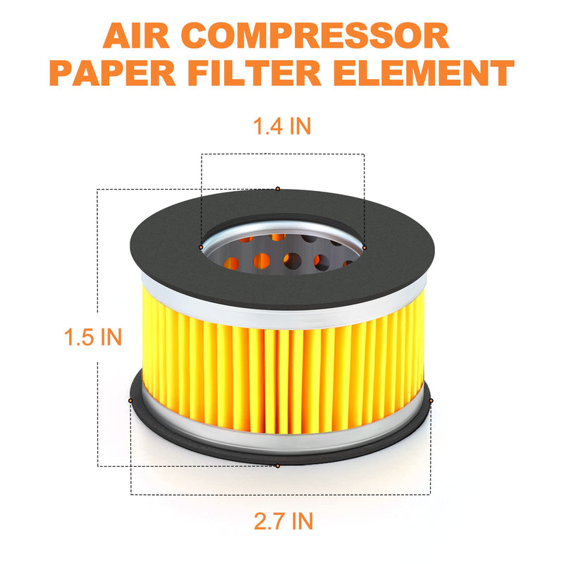 GASHER 5PCS Air Compressor Intake Paper Filter Air Compressor Filter Elements Air Replacement Filter Element Type 1 - NewNest Australia