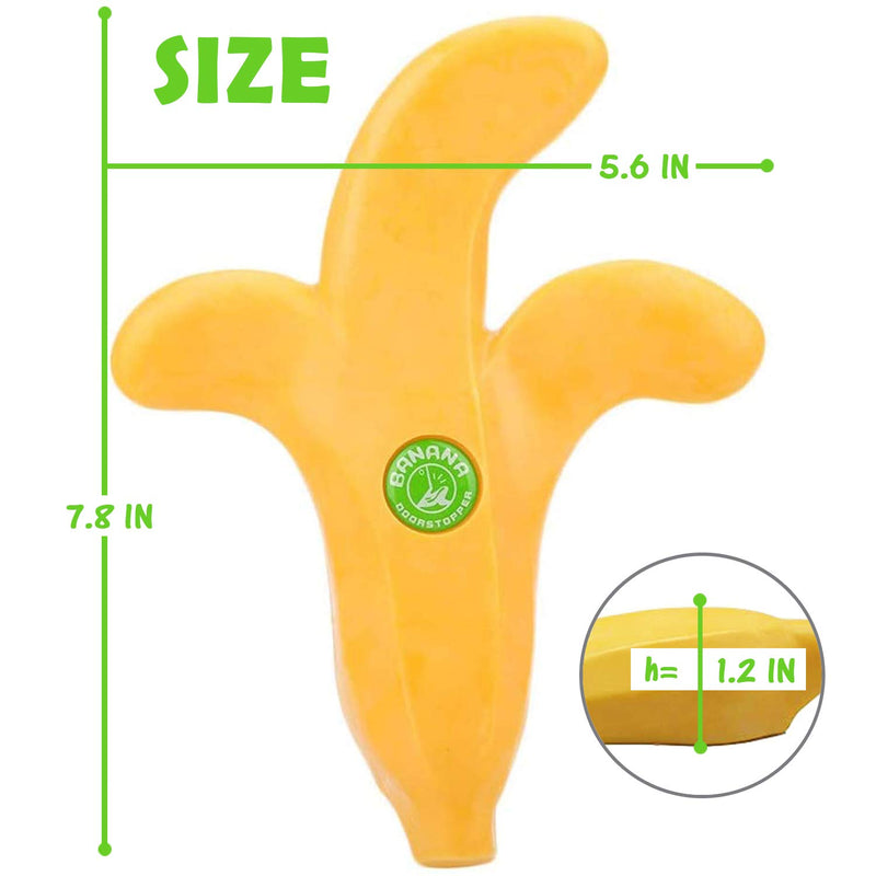 Banana Door Stop - Novelty Cute Funny Fruit-Shaped Designer Door Wedge Stopper - Interesting Home Furnishing Rubber Banana Door Block - Ideal for Any Floor Surface of Home, Office or Hotel - NewNest Australia