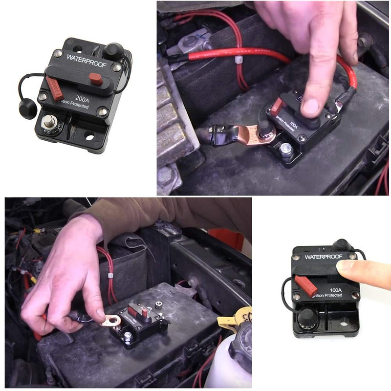 STETION 100 Amp Circuit Breaker Trolling with Manual Reset Car Marine Trolling Motors Boat ATV Manual Power Protect for Audio System Fuse 12V-48VDC Waterproof (100Amp) … 100Amp - NewNest Australia