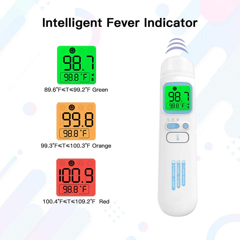 Touchless Thermometer – Forehead Thermometer for Adults,No Touch for Fever, Baby Kids Child with Batteries, Fever Alarm, 35 Groups Data Storage - NewNest Australia