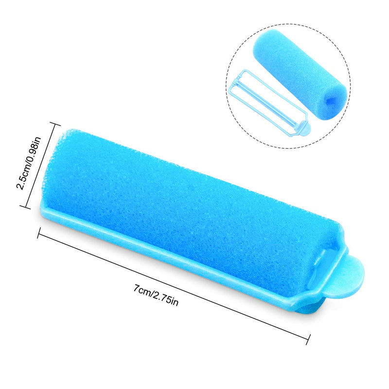 36 Pieces Foam Sponge Hair Rollers, Soft Curlers for Short Hair, Mini Roll Curl Artifact, Hair Styling Curlers for Women and Girls DIY Hairdressing, 20mm (Pink, Yellow, Blue) 36pcs 2cm - NewNest Australia
