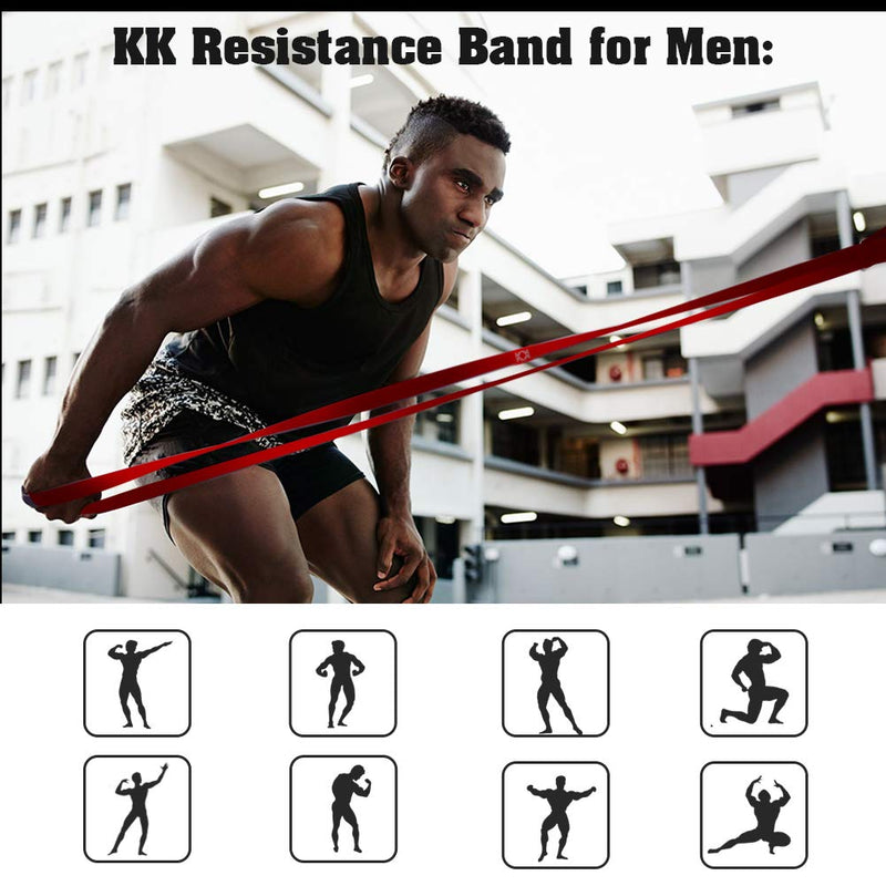 KK Resistance Bands, Pull Up Resistance Bands for men and women, fitness exercise bands, Pull up and stretch resistance Workout Bands in a variety of strengths. Suitable for home, gym, yoga, physical therapy. Red: 15 – 35 lbs - NewNest Australia