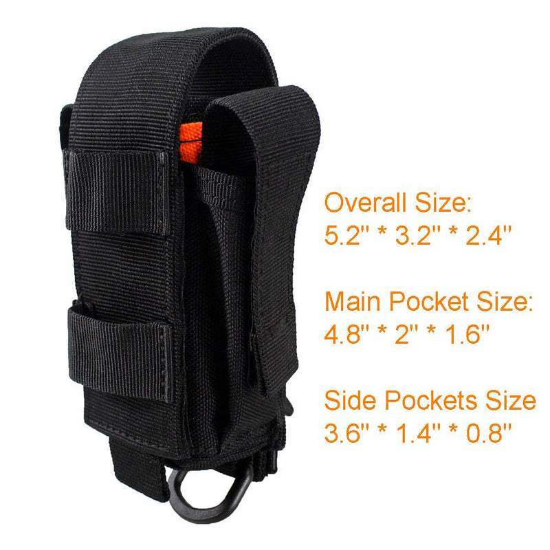 Depring Tool Holster Sheath Universal Multi Pockets Tool Organizer Heavy Duty Construction MOLLE Pouch (Black) Black - NewNest Australia