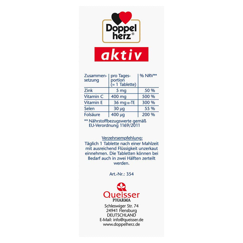 Doppelherz C + Zinc + E 400 - Vitamin C and zinc support the normal function of the immune system - vegan - 40 tablets - NewNest Australia
