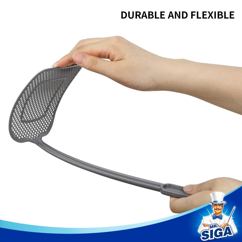 MR.SIGA Heavy Duty Long Handle Fly Swatter, Gray, 6 Pack - NewNest Australia