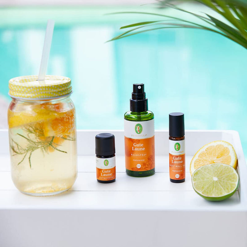 PRIMAVERA fragrance mixture good mood 5 ml - orange, lime and lemon - aroma oil, fragrance oil, essential oil aromatherapy - motivating - vegan - NewNest Australia