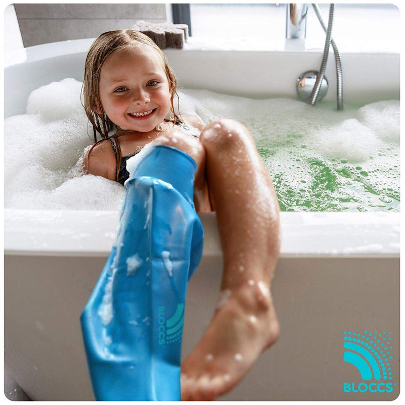 Bloccs - Waterproof Cast Leg Protector - #CL78-XS - Kids (XS) Blue XS (Pack of 1) - NewNest Australia