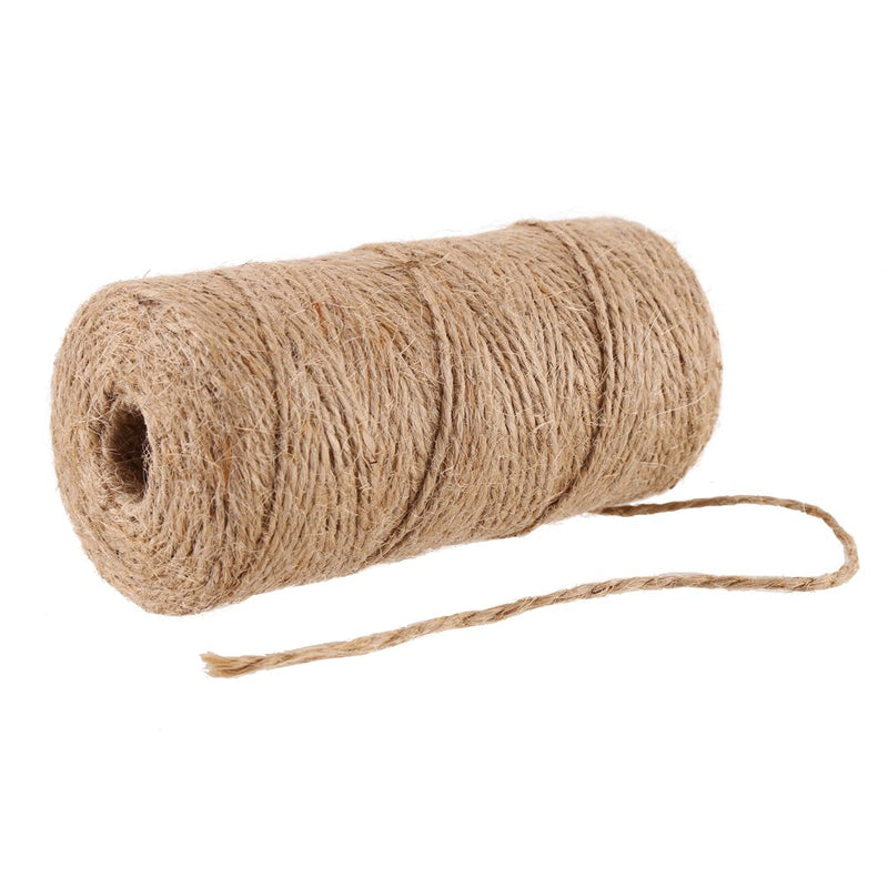 CCINEE Natural Jute Twine 328 Feet Burlap Rope String for DIY Crafts, Festive Decoration, Gift Wrapping and Gardening Applications 2mm(2 Ply) 2 mm - NewNest Australia