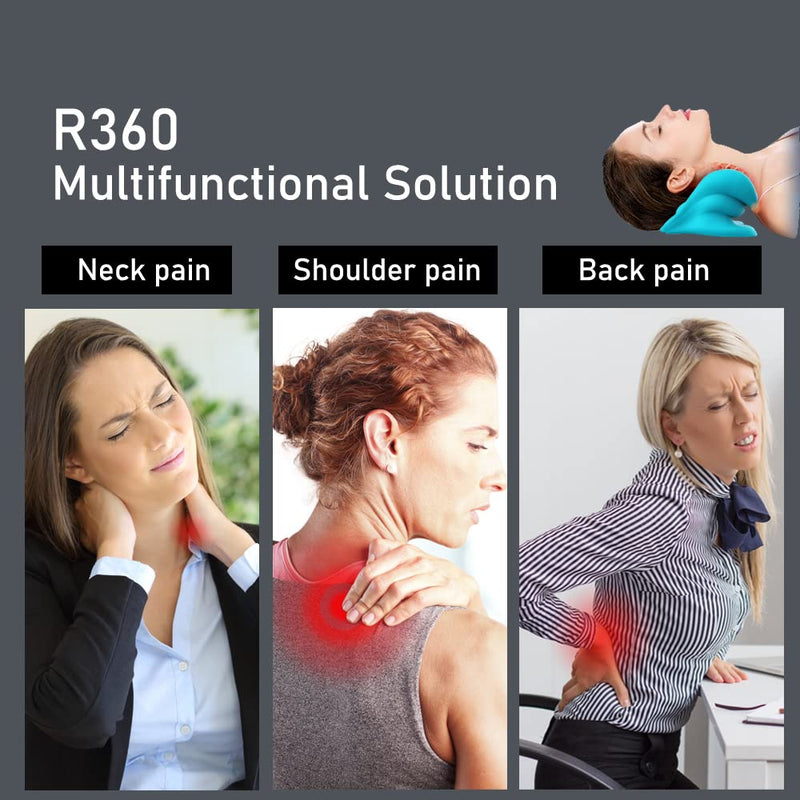 REARAND® 3 in 1 Neck Cloud,Neck Stretcher, Back Stretcher for Neck, Should or Back Pain Relief,Neck bulging,Cervical Spine Alignment,TMJ Chiropractic Pillow,Posture Corrector, REARAND Stretcher Blue - NewNest Australia
