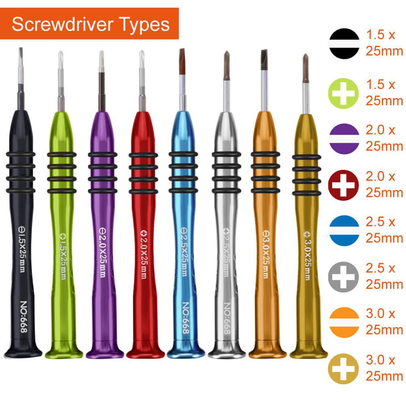 Paxcoo Precision Screwdriver Set of 8 - Magnetic Professional Repair Tool Kit for Glasses, Electronics and Watch Repair - NewNest Australia