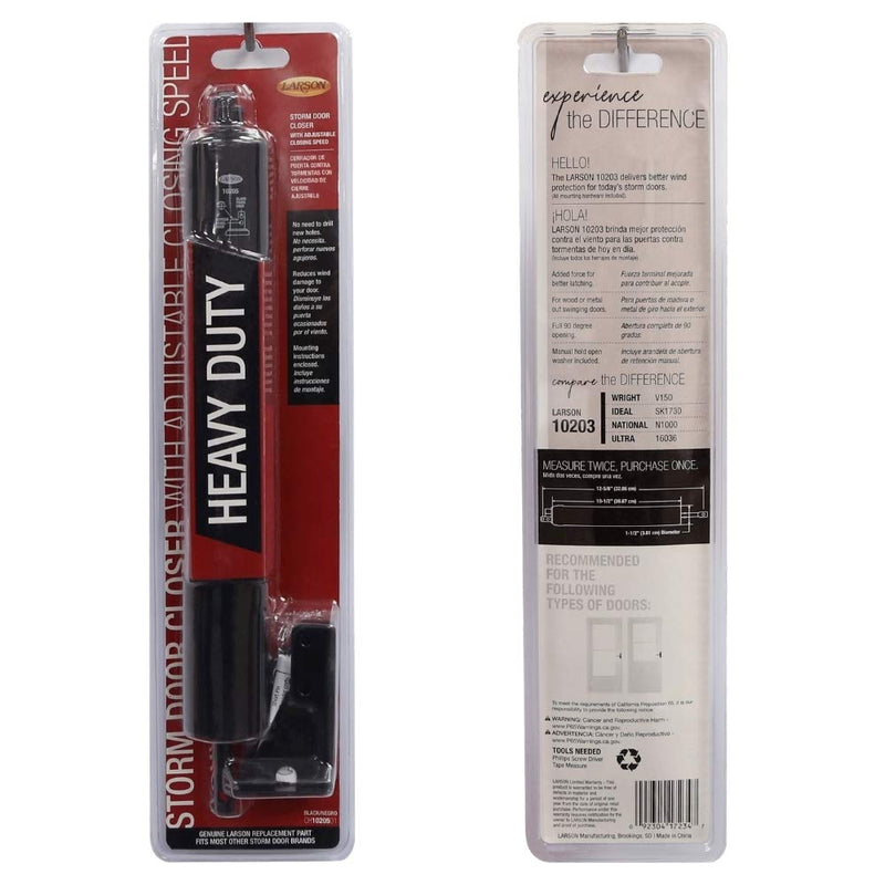 LARSON Certified Storm Door Heavy-Duty Closer Kit (Black) Black - NewNest Australia