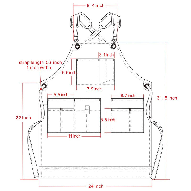 Jeanerlor Waxed Canvas Work Apron for Women with 11 Pockets Water-Resistant Tool Apron Smart Cross-Back Straps Design Adjustable S-M (Coffee) Comfortable 12oz Washed Shop Apron Adjustable:S to M Coffee - NewNest Australia