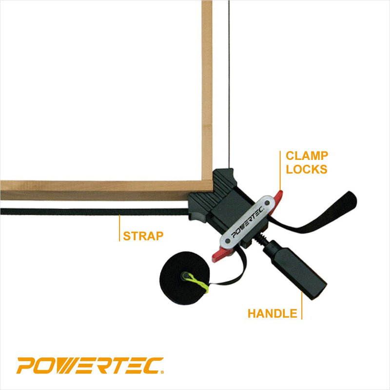 POWERTEC 71017 Quick Release Band Clamp | Woodworking Frame Clamping Strap Holder Basic - NewNest Australia