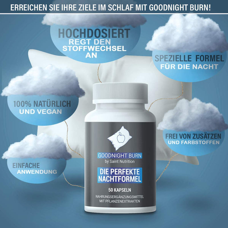 Saint Nutrition® Goodnight F-BURN capsules - with Garcinia Cambogia, vegan & quick for men & women, high dose - NewNest Australia