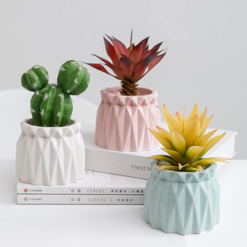 Dried Flowers Vase Concrete Flower Pot Silicone Mold Succulent Plants Cement Plaster Clay Mold Candle Jar/Pen Container Mould Home Decor - NewNest Australia
