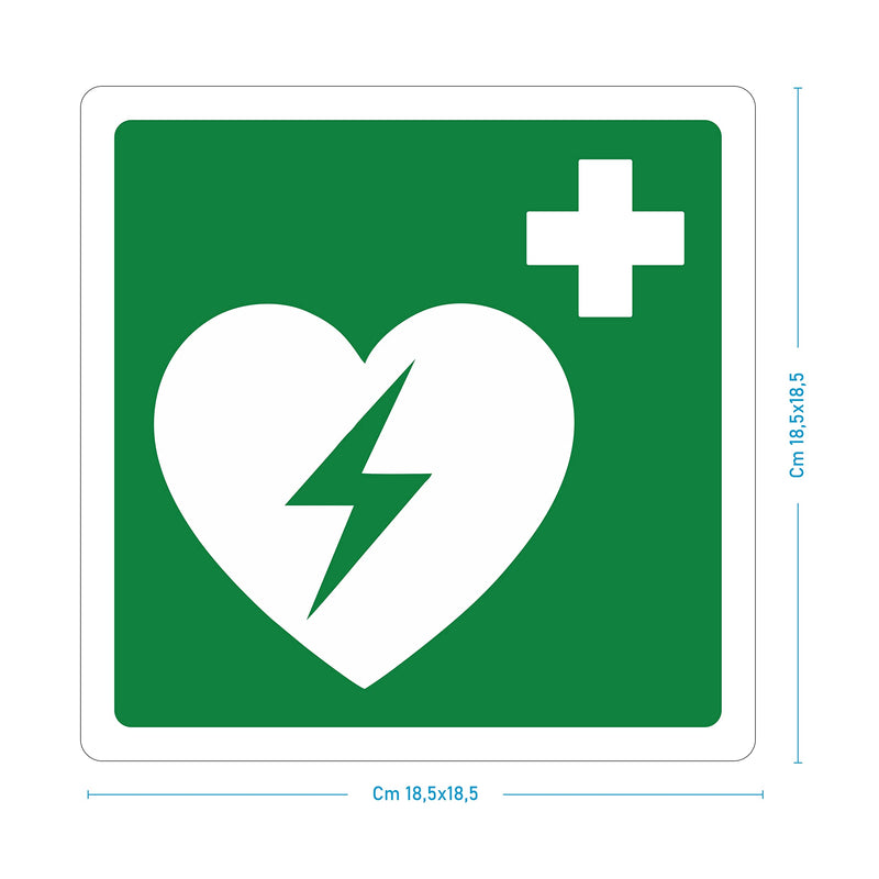 pubblimania Defibrillator First Aid Adhesive for Outdoor and Indoor Use (Cm 18.5 x 18 x 5) (Defibrillator) - NewNest Australia